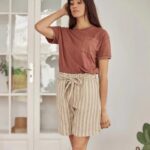 Casual V Neck T Shirts for Women Mesh Short Sleeve Dressy Tops